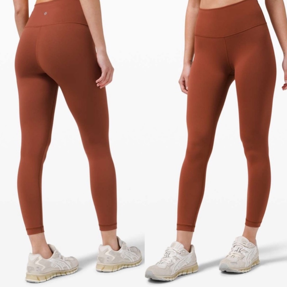 Lululemon Wunder Train High-Rise Tight Leggings with Pockets Dark Terracotta